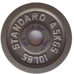 Hogan's Beach Shop Hulk Hogan Signed Personal 10lb Weight Lifting Plates