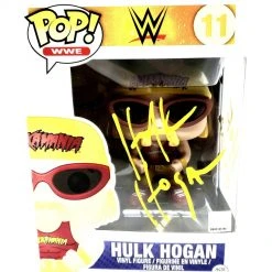 Hogan's Beach Shop AUTOGRAPHED TOYS & FIGURES Hulk Hogan Signed Funko Pop! WWE Action Figure Hulkamania! YELLOW