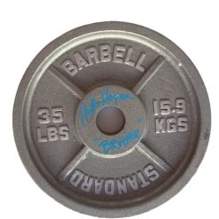 Hogan's Beach Shop Hulk Hogan Signed Personal 35lb Weight Lifting Plates