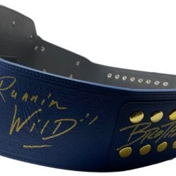 Hogan's Beach Shop AUTOGRAPHED TITLE BELTS Universal Championship Blue Replica Title Signed