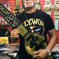 Hogan's Beach Shop Hollywood Hogan Signed WCW NWO Championship Title Belt Replica 9 Hogan's Beach Shop Hollywood Hogan Signed WCW NWO Championship Title Belt Replica