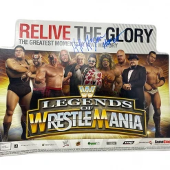 Hogan's Beach Shop AUTOGRAPHED MEDIA Legends Of Wrestlemania Poster "Hulks Vault" Signed