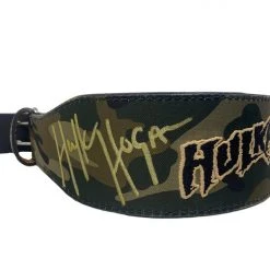 Hogan's Beach Shop Camo Hulkamania Weightbelt Signed (M) AUTOGRAPHED WEIGHT BELTS
