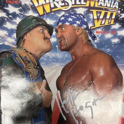 Hogan's Beach Shop Hulk Hogan Signed WWF Wrestlemania VII Program