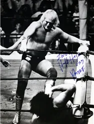 Hogan's Beach Shop Hulk Hogan Signed Andre Stomp Poster 18x24