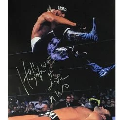 Hogan's Beach Shop AUTOGRAPHED POSTERS Hulk Hogan Signed Leg Drop Scott Hall Poster