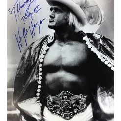 Hogan's Beach Shop Hulk Hogan Signed Thunderlips Black And White Poster