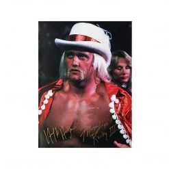 Hogan's Beach Shop Hulk Hogan Signed Thunderlips Hat And Cape Photo AUTOGRAPHED PHOTOS