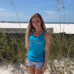 Hogan's Beach Shop Womens Blue Hulkamania TankTop 5 Hogan's Beach Shop Womens Blue Hulkamania TankTop