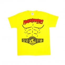 Hogan's Beach Shop Yellow Hulkamania Heavyweight Champion Shirt Kids KID'S