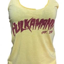 Hogan's Beach Shop Yellow Vintage Hulkamania Womens Tank