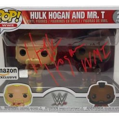 Hogan's Beach Shop Hulk Hogan & Mr. T, Hulkamania 2 Pack,Red Amazon Exclusive (51720) Signed Funko Pop! WWE -