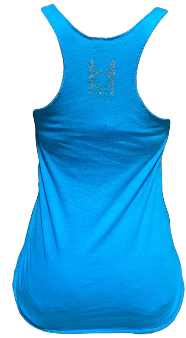 Hogan's Beach Shop Womens Blue Hulkamania TankTop 2 Hogan's Beach Shop Womens Blue Hulkamania TankTop