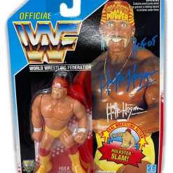 Hogan's Beach Shop Hasbro WWF Hulk Hogan Hulkster Slam 1992 Action Figure Signed AUTOGRAPHED TOYS & FIGURES