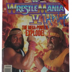 Hogan's Beach Shop AUTOGRAPHED MEDIA Hulk Hogan Wrestlemania V Program
