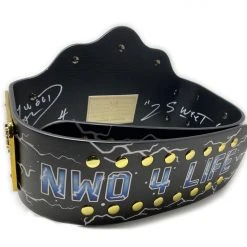 Hogan's Beach Shop Signed NWO Hollywood Hogan "Signature Series" Championship Replica Title AUTOGRAPHED TITLE BELTS