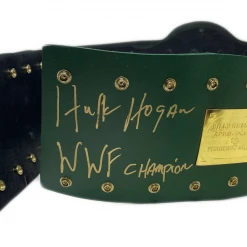 Hogan's Beach Shop AUTOGRAPHED TITLE BELTS WWF Big Green Heavyweight Champion Belt Signed
